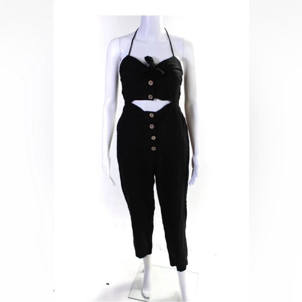 MAJORELLE Black Tapered Jumpsuit with Cutout - Picture 5 of 6